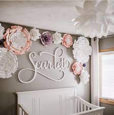 Nursery Room Paper Flowers Baby Girl Room Nursery Decor Girl Nursery Design Decor