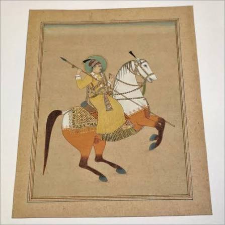Horse Hunting Painting Bombay Company English Style Fox Hunt Art Print, Framed