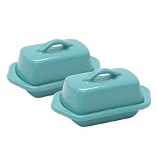 Reproductions of the adam pattern butter dish first appeared 1981. Buy Chantal Mini Butter Dish Set Of 2 Aqua Online In Turkey B00b1oveju