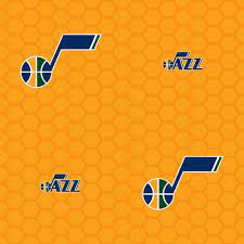 Here are the utah jazz color codes if you need them primary logo colors. Utah Jazz Logo Pattern Yellow Officially Licensed Removable Wallpaper Utah Jazz Boston Celtics Logo Logo Pattern