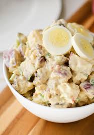 Place potatoes in large mixing bowl, peel then chop the eggs, add to the potatoes. Roasted Garlic Red Skin Potato Salad