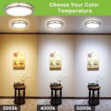 Your bedroom sometimes requires brilliant lighting that can offer some magical experience. Buy Hykolity 13 Inch Flush Mount Led Ceiling Light Fixture 3000k 4000k 5000k Adjustable Ceiling Lights Brushed Nickel Saturn Dimmable Lighting For Hallway Bathroom Kitchen Or Stairwell Etl Listed Online In Indonesia B06xzh51r9