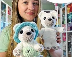 Crochet Bear Pattern, Polar Bear, Panda Bear, Bee Hive, Bucket Hat, Bamboo,  Fish, Crochet Patterns, Amigurumi Crochet Pattern, Low Sew Croch
