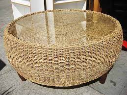 33 w x 33 d x 18 h indoor/outdoor: Round Wicker Ottoman Coffee Table Ideas On Foter