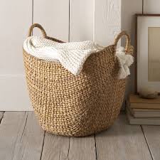 Large Curved Basket W Handles Blanket Basket Basket Blanket Storage