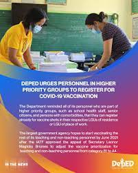 ✓ free for commercial use ✓ high quality images. Deped Urges Personnel In Higher Priority Groups To Register For Covid 19 Vaccination Department Of Education