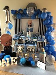 Diy Boss Baby Diy Baby Boy 1st Birthday Decoration Ideas For Boy Baby Boss Birthday Party Ideas Photo 6 Of 9 Baby Birthday Party Theme Baby Birthday Themes Boss Birthday