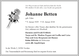 Im with the best woman in the world and i work at a marine supply company which has turned out to be the best job in the world. Traueranzeigen Von Johanne Betten Ok Trauer De