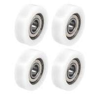 uxcell 608ZZ Ball Bearing Guide Pulley Roller Round Wheel 8x30x10mm Double  Metal Shielded (GCr15) Chrome Steel Bearings 4pcs