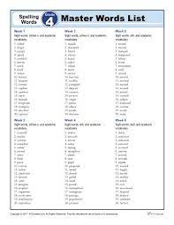 All opinions expressed are my own. Fourth Grade Spelling Words 36 Week Master List