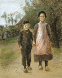 Boy And Girl On A Village Street By Max Liebermann Art Artist Painting