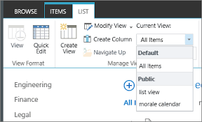 Create Change Or Delete A View Of A List Or Library