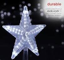 Alpine Flashing Star Tree Topper with Cool White LED Lights ...
