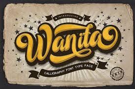 Wanita Vintage Script Free Download Script Fonts Cool Fonts Vintage Script Fonts