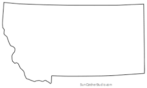 Montana Map Outline Printable State Shape Stencil Pattern Map Outline Printable Patterns Montana State Map