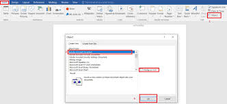 Head to the create from file tab, click the browse button to trigger the open file dialog. How To Insert Pdf Into Word Document