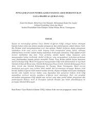 Tapi bila anda menghadapi masalah di atas, ada kabar baik. Pdf Pengajaran Dan Pembelajaran Bahasa Arab Berbantukan Gaya Shahid Al Quran Gsq