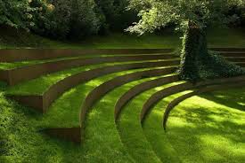 Outdoor Theatre Landscape Design Landscaping On A Hill Terraced Landscaping