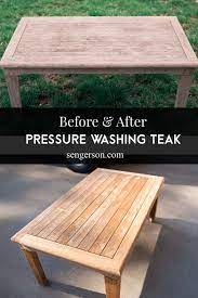 How To Pressure Wash Teak Outdoor Patio Furniture Best Tips And Tricks Diy Patio Cushions Teak Outdoor Outdoor Patio