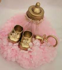 Royal Centerpiece Pink And Gold Pink And Silver Royal Celebration Royal Baby Shower Table Decor Tutu Cute Set Of 2 Baby Shower Princess Gold Baby Showers Baby Shower Centerpieces