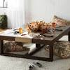 Campbell 40 x 14 inch sandblasted soft black waxed cocktail table. 1