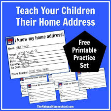 My Home Address Lesson Free Printable Cards The Natural Homeschool How To Teach Kids Fun Education Homeschool Activities