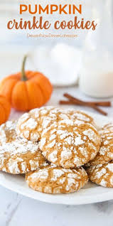 Pumpkin Crinkle Cookies Are Light Soft And Cake Like With Warm Flavorful Pumpkin Spices You Ll Love This Easy Fall Crinkle Cookies Recipes Pumpkin Recipes
