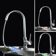 pull down led spout kitchen faucet