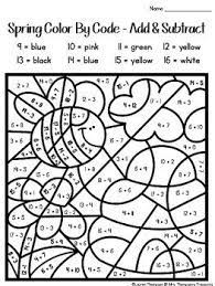 Spring coloring pages for 1st grade. Spring Coloring Pages Color By Code First Grade Vzdelavanie