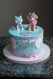 Paw Patrol Cake Handmade Everest And Skye Paw Patrol Birthday Cake Paw Patrol Birthday Cake Girl Paw Patrol Cake