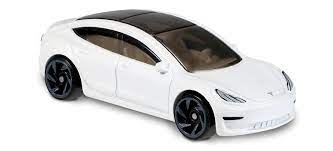 Tesla Model 3 In White Hw Green Speed Car Collector Hot Wheels Hot Wheels Diecast Cars Tesla Model