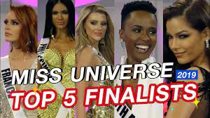 Here are some of this year's miss universe contestants who will compete for the 2019 title. Miss Universe 2019 Top 5 Finalists Bryan Tan Poll Youtube