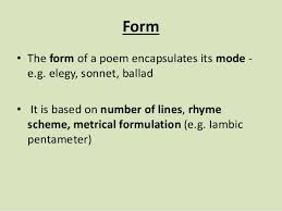 Parts of a poem anchor poster. Form And Structure In Poetry Lessons Blendspace