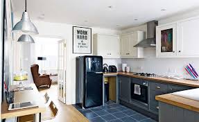 Kitchen Diner In Victorian Terrace With Smeg Fridge House Design Kitchen Small Kitchen Cabinet Design Tiny House Kitchen