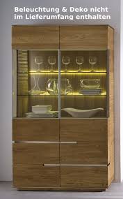 Eine vitrine wohnzimmer checkliste vor dem kauf, kann manchmal in dieser art erheblich ärger und zeit einsparen. Highboard Vitrine Vitrinenschrank Wohnzimmer Asteiche Eiche Massiv Geolt Lanatura
