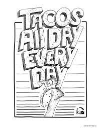 Logo taco bell coloring pages. Taco Bell Coloring Pages You Didn T Know You Needed