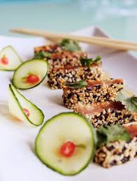 Thon Mi Cuit Au Sesame Sauce Soja Epicee Thon Mi Cuit Recettes De Cuisine Recette Thon Rouge