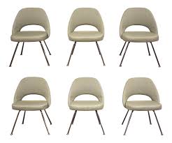 Original Eero Saarinen Knoll Dining Chairs Set Of 6 In 2020 Knoll Dining Chair Dining Chairs Dining Chair Set