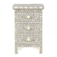 Apply a light taupe base. Grey Bone Inlay Floral 3 Drawer Bedside Table Handmade Bone Inlay Furniture