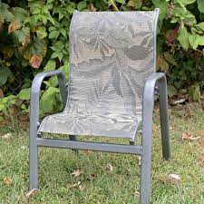 An Easy Diy Tutorial On How To Replace The Fabric On Your Worn Out Outdoor Sling Chairs So You Can Get The Most Ou Outdoor Sling Chair Sling Chair Chair Repair