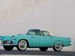 1955 Ford Thunderbird Convertible T Byord Eshyo Odna Otdelnaya Pesnya V Amerikanskom Avtoprome V Chyom To Otvet Korvetu Ford Thunderbird Thunderbird Dream Cars