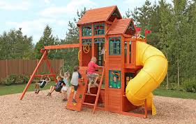 Home » toboggan enfant » cabane de jardin avec toboggan. Aire De Jeu Jardin Avec Double Toboggan Et Balancoire Kidkraft Decome Store