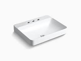 As the #1 faucet brand in north america, moen offers a diverse selection of thoughtfully designed kitchen and bath faucets, showerheads, accessories, bath safety products, garbage disposals and kitchen sinks for residential and commercial applications each delivering the. Vox Rectangle Vessel Sink With 8 Inch Centers K 2660 8 Kohler Kohler