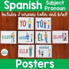 Maybe you would like to learn more about one of these? Spanish Subject Pronoun Posters By Island Teacher Tpt