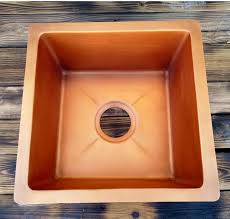 40x40x18cm copper single bowl drop in