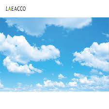 Laeacco Biru Langit Berawan Pesta Wallpaper Dekorasi Rumah Bayi Pemandangan Alam Fotografi Latar Belakang Foto Latar Belakang Untuk Foto Studio Aliexpress
