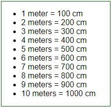 Convert Meter To Cm Centimeters To Meter 1m 100cm