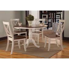 Get free shipping on qualified humble crew dining chairs or buy online pick up in store today in the furniture department. International Concepts Laurel 5 Piece 36 In Almond Espresso Extendable Solid Wood Dining Set With Alexa Chairs K12 36xt C613 4 The Home Depot Round Dining Table Sets Dining Chair Set Solid Wood Dining Set