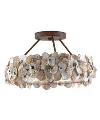 Oyster 19 Inch 3 Light Semi Flush Mount Capitol Lighting Oysters Flush Ceiling Lights Flush Mount Ceiling Lights