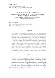Maybe you would like to learn more about one of these? Pdf Analisis Pengaruh Akreditasi Program Studi Terhadap Intensitas Belajar Dan Harapan Masa Depan Studi Kasus Di Fakultas Sains Dan Teknologi Uin Walisongo Semarang